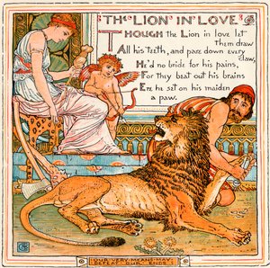 The Lion in Love, illustration fra 